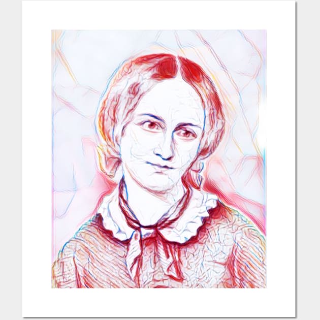 Emily Bronte Portrait | Emily Bronte Artwork Line Art Wall Art by JustLit